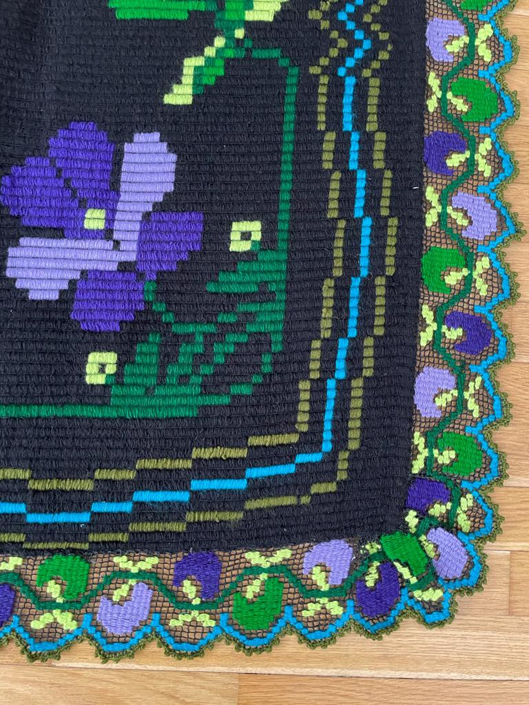 Vintage Transylvanian Wool Bedspread or Rug, 174x145 cm, view 5