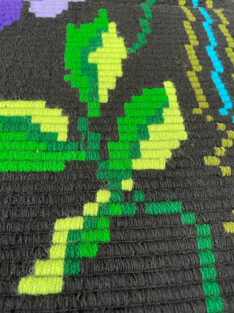 Vintage Transylvanian Wool Bedspread or Rug, 174x145 cm, view 8