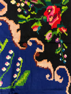 Vintage Blue Floral Transylvanian Wool Rug, 200x145 cm, view 7