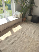 Vintage White Bistrița Wool Rug, 205x175 cm