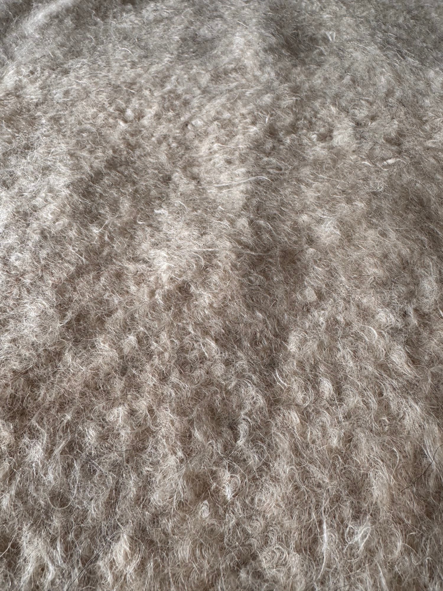 Vintage White Bistrița Wool Rug, 205x175 cm, view 7