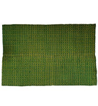 Vintage Green Geometric Romanian Wool Rug, 208x128 cm