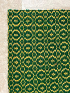 Vintage Green Geometric Romanian Wool Rug, 208x128 cm, view 10