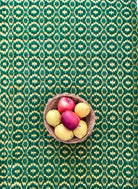 Vintage Green Geometric Romanian Wool Rug, 208x128 cm, view 4