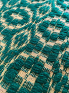 Vintage Green Geometric Romanian Wool Rug, 208x128 cm, view 9