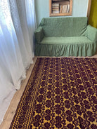 Handwoven Brown Romanian Wool Rug, 204x146 cm, view 2