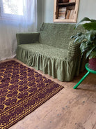 Handwoven Brown Romanian Wool Rug, 204x146 cm, view 4