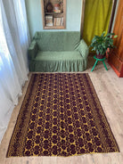 Handwoven Brown Romanian Wool Rug, 204x146 cm, view 5
