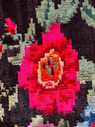 Vintage Black Floral Maramureș Wool Rug, 205x150 cm, view 8