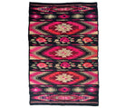 Vintage Geometric Maramureș Wool Kilim Rug, 190x130 cm
