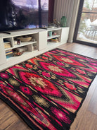 Vintage Geometric Maramureș Wool Kilim Rug, 190x130 cm, view 4