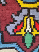 Vintage Geometric Romanian Wool Kilim Runner, 248x136 cm, view 6